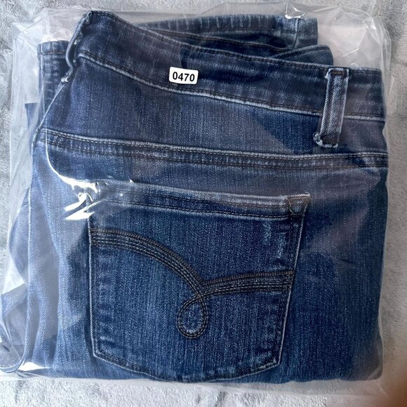 Riders by Lee Women's Straight Leg Jeans Denim 1SMTCW6 Blue Size 14 Petites - Picture 10 of 10